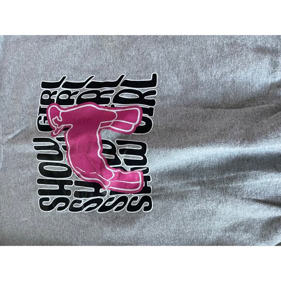 Gildan Gray Show Girls Puppy Dog Graphic Pullover Sweatshirt Youth Size Large - Picture 6 of 6